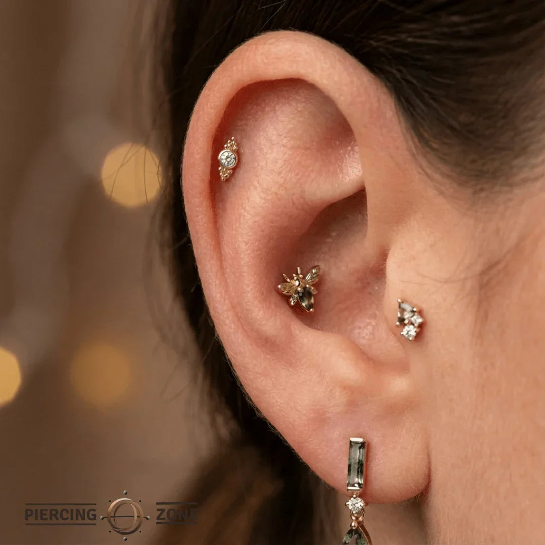 Lily – 14K/18K Gold Threadless End - piercing - zone.com