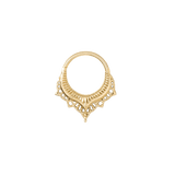 Lily Continuous Ring - 14K Gold Seamless Ring - piercing - zone.com