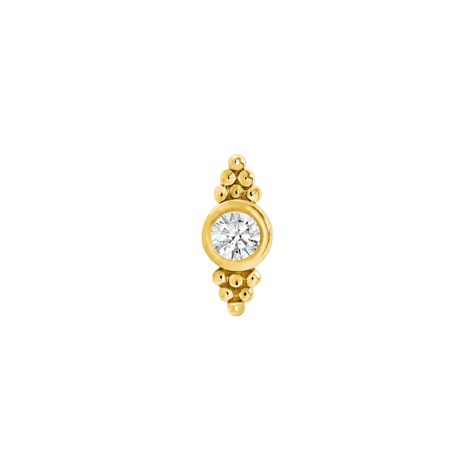 Lily – 14K Gold Threadless/Threaded End