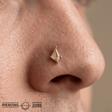 Limelight – Rutilated Quartz Kite – 14K Gold Threadless End - piercing - zone.com