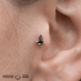 Limelight – Tourmalated Quartz Kite – 14K Gold Threadless End - piercing - zone.com