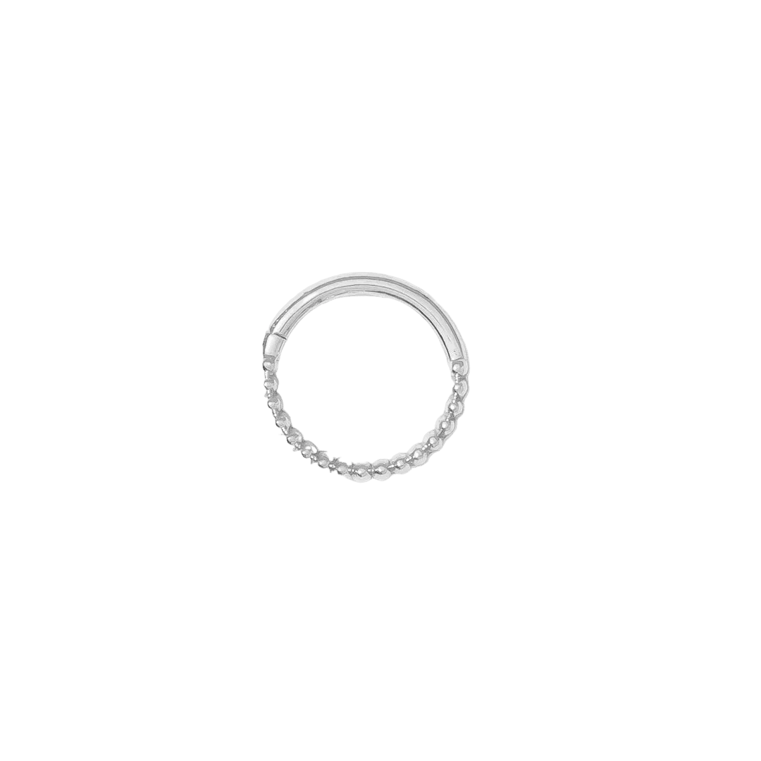 Linear Continuous Ring - 14K Gold Seamless Ring - piercing - zone.com