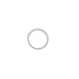 Linear Continuous Ring - 14K Gold Seamless Ring - piercing - zone.com