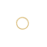 Linear Continuous Ring - 14K Gold Seamless Ring - piercing - zone.com