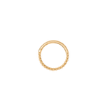 Linear Continuous Ring - 14K Gold Seamless Ring - piercing - zone.com