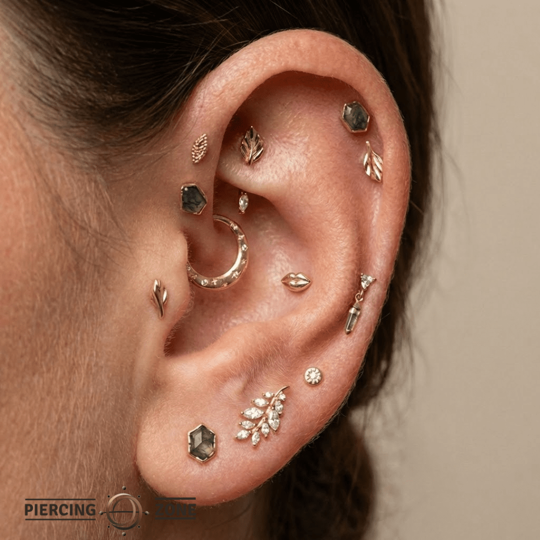 Lips – 14K Gold Threadless/Threaded End - piercing - zone.com