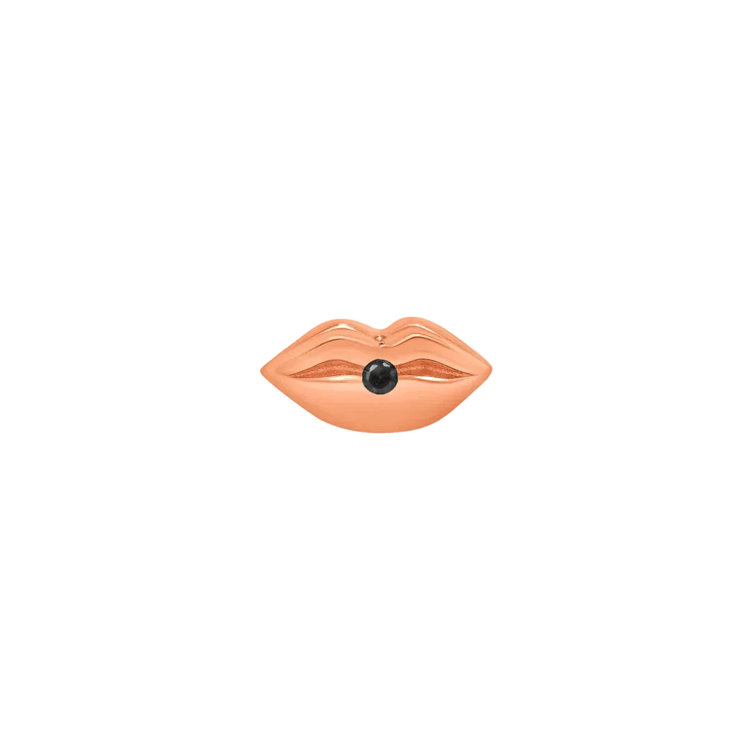 Lips with Gems – 14K/18K Gold Threadless End - piercing - zone.com