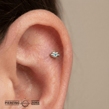 Lips with Gems – 14K/18K Gold Threadless End - piercing - zone.com