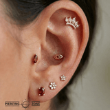 Lips with Gems – 14K/18K Gold Threadless End - piercing - zone.com