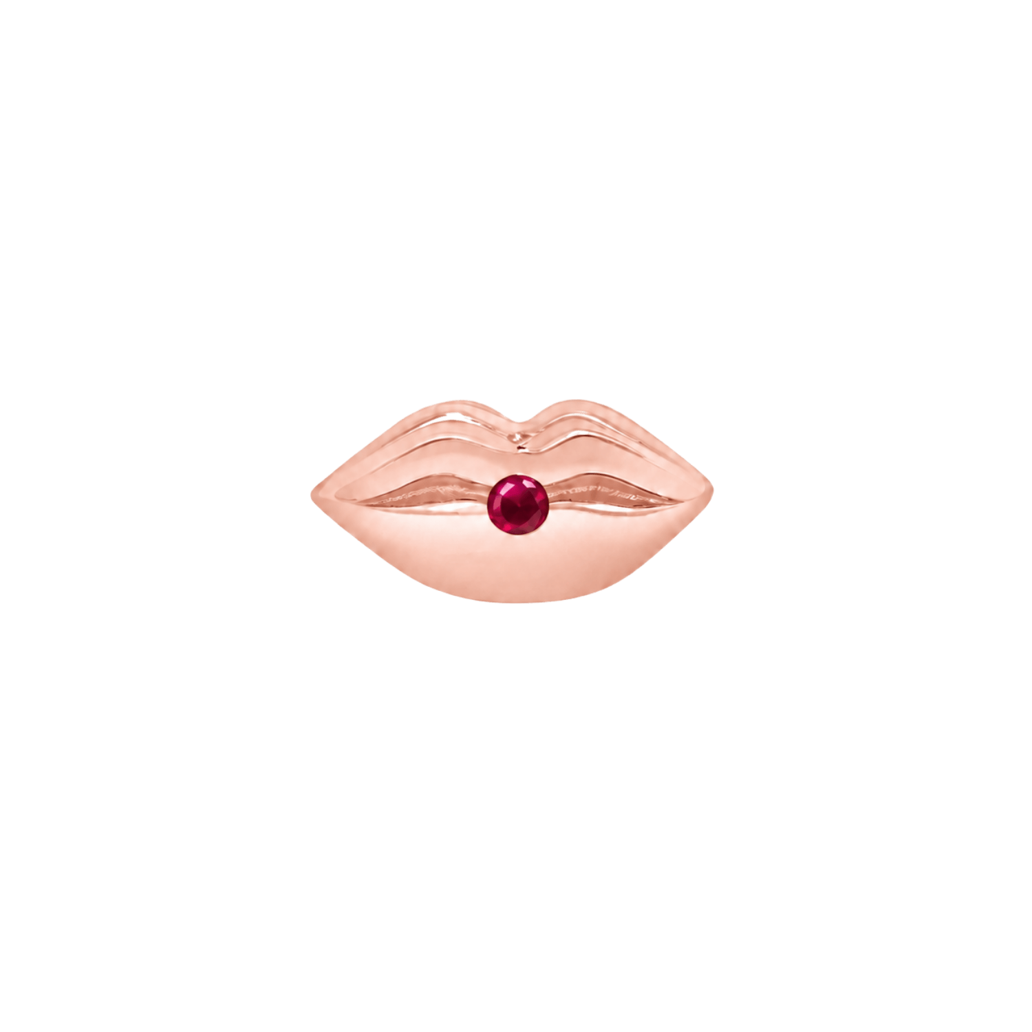 Lips with Gems – 14K Gold Threadless/Threaded End - piercing-zone.com