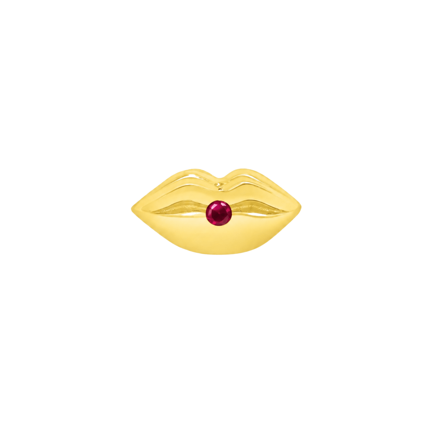 Lips with Gems – 14K Gold Threadless/Threaded End - piercing-zone.com