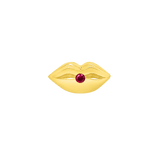 Lips with Gems – 14K Gold Threadless/Threaded End - piercing-zone.com