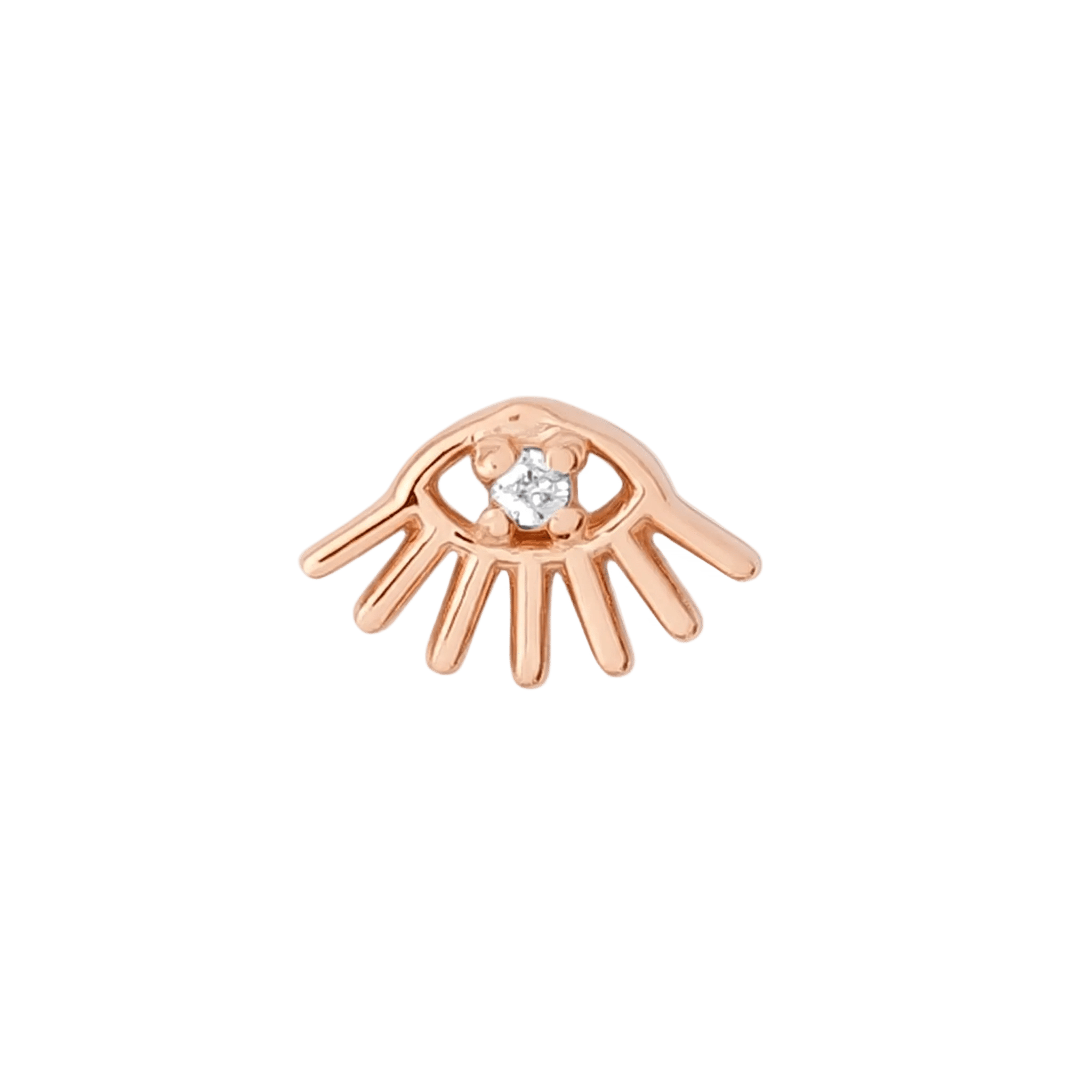 Little Evil Pin - 14K Gold Gem Threadless End - piercing - zone.com