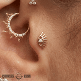 Little Evil Pin - 14K Gold Gem Threadless End - piercing - zone.com