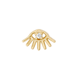 Little Evil Pin - 14K Gold Gem Threadless End - piercing - zone.com