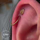 Limelight – Rutilated Quartz – 14K Gold Threadless End
