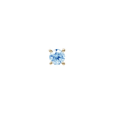 London Blue Topaz Prong – 14K Gold Threadless End - piercing - zone.com