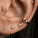 London – Sculptural Twist – 14K Gold Clicker Ring - piercing - zone.com