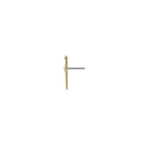 Long Dagger - 18K Gold Threadless End - piercing - zone.com