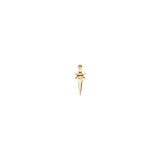 Long Dagger - 18K Gold Threadless End - piercing - zone.com