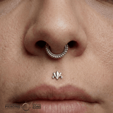 Lotus – 14K Gold Threadless/Threaded End - piercing - zone.com