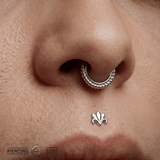 Lotus – 14K Gold Threadless/Threaded End - piercing - zone.com