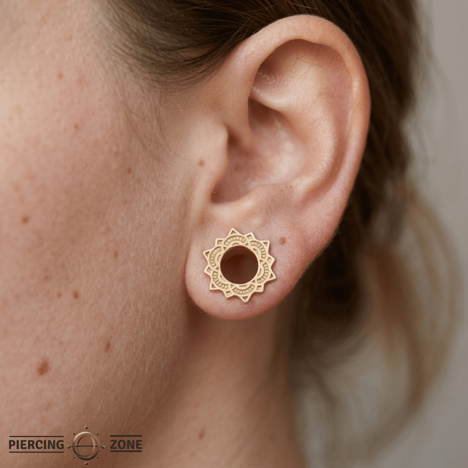 Lotus Drop – Gold - Plated Sacred Dangle – Sterling Eyelet Pair - piercing - zone.com