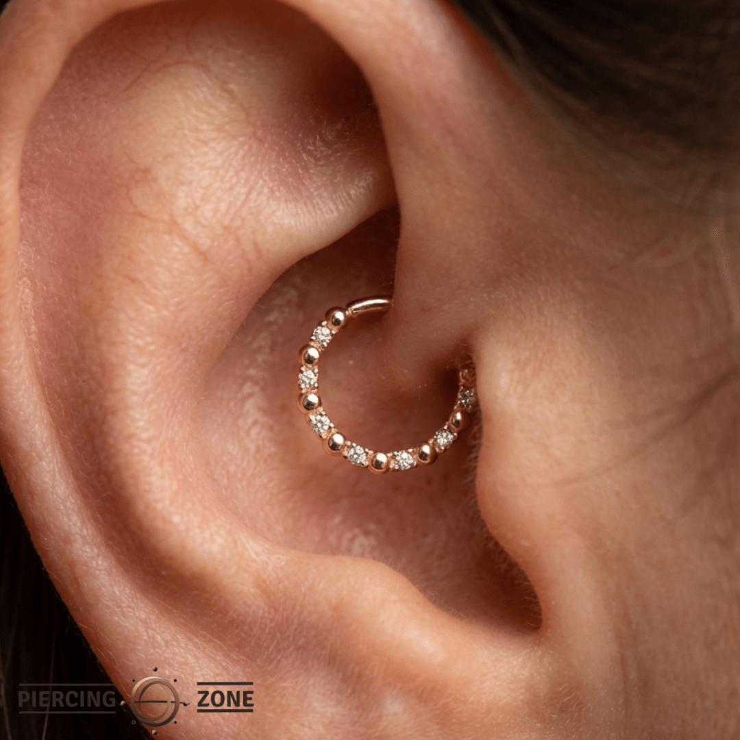 Love Is Love – CZ Harmony – 14K Gold Clicker Ring - piercing - zone.com