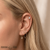 Love Language – Rainbow Moonstone & CZ – 14K Gold Threadless End - piercing - zone.com