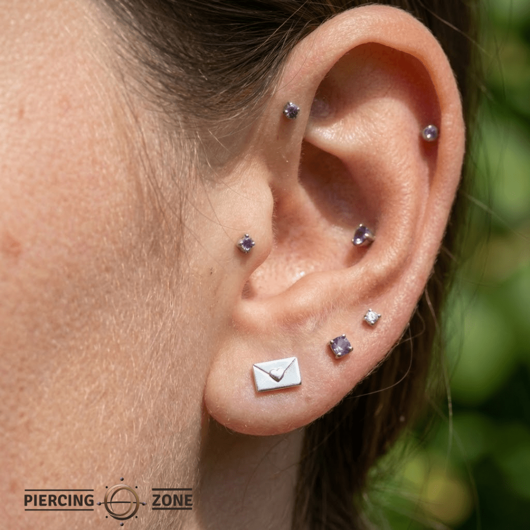 Love Letter – 14K Gold Threadless/Threaded End - piercing - zone.com