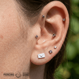 Love Letter – 14K Gold Threadless/Threaded End - piercing - zone.com
