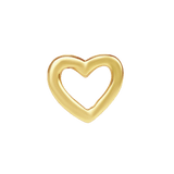 Love Symbol – 14K Gold Threadless End - piercing - zone.com