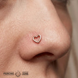 Love Symbol – 14K/18K Gold Flat Threadless End - piercing - zone.com