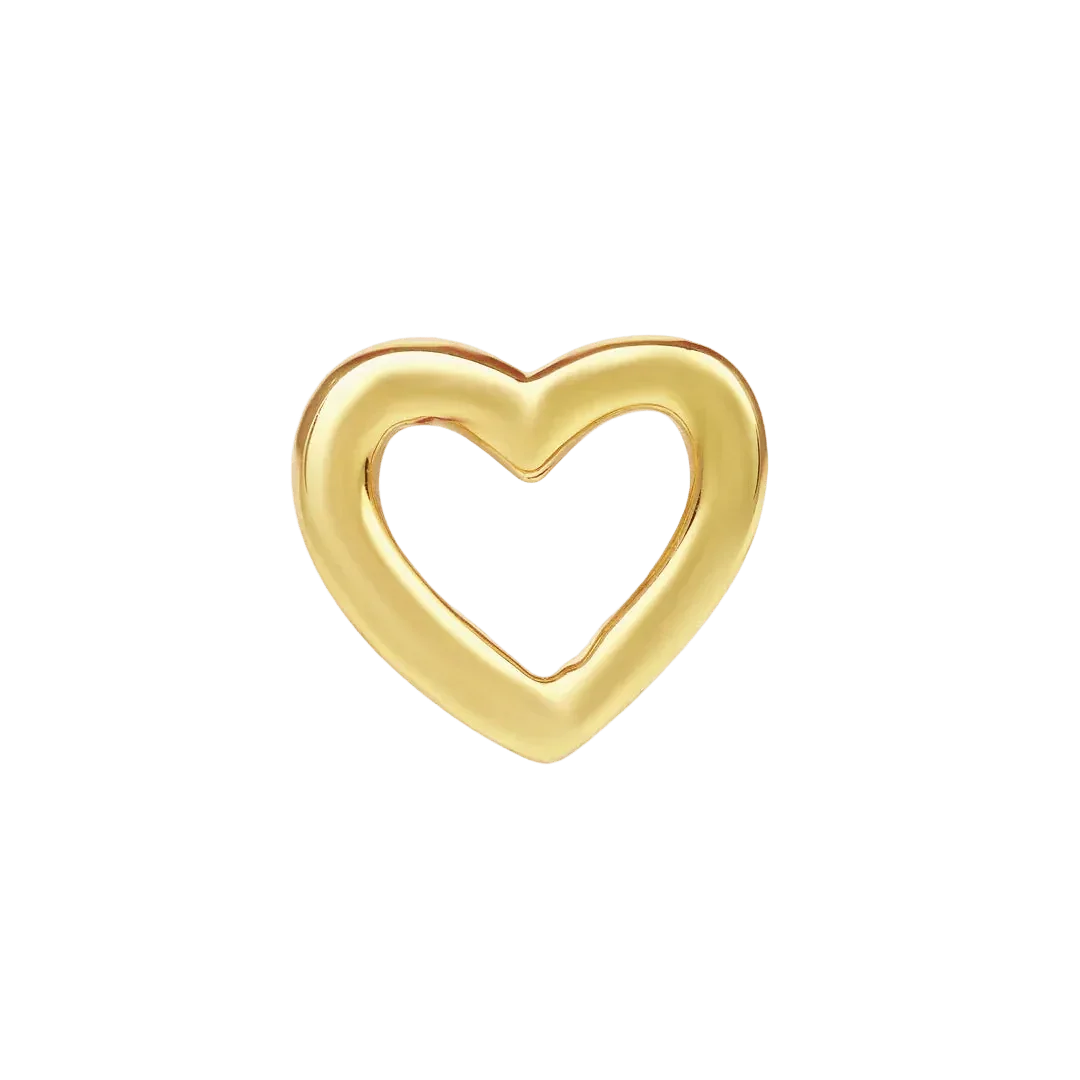 Love Symbol – 14K/18K Gold Flat Threadless End - piercing - zone.com