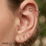 Love Symbol – 14K/18K Gold Flat Threadless End - piercing - zone.com