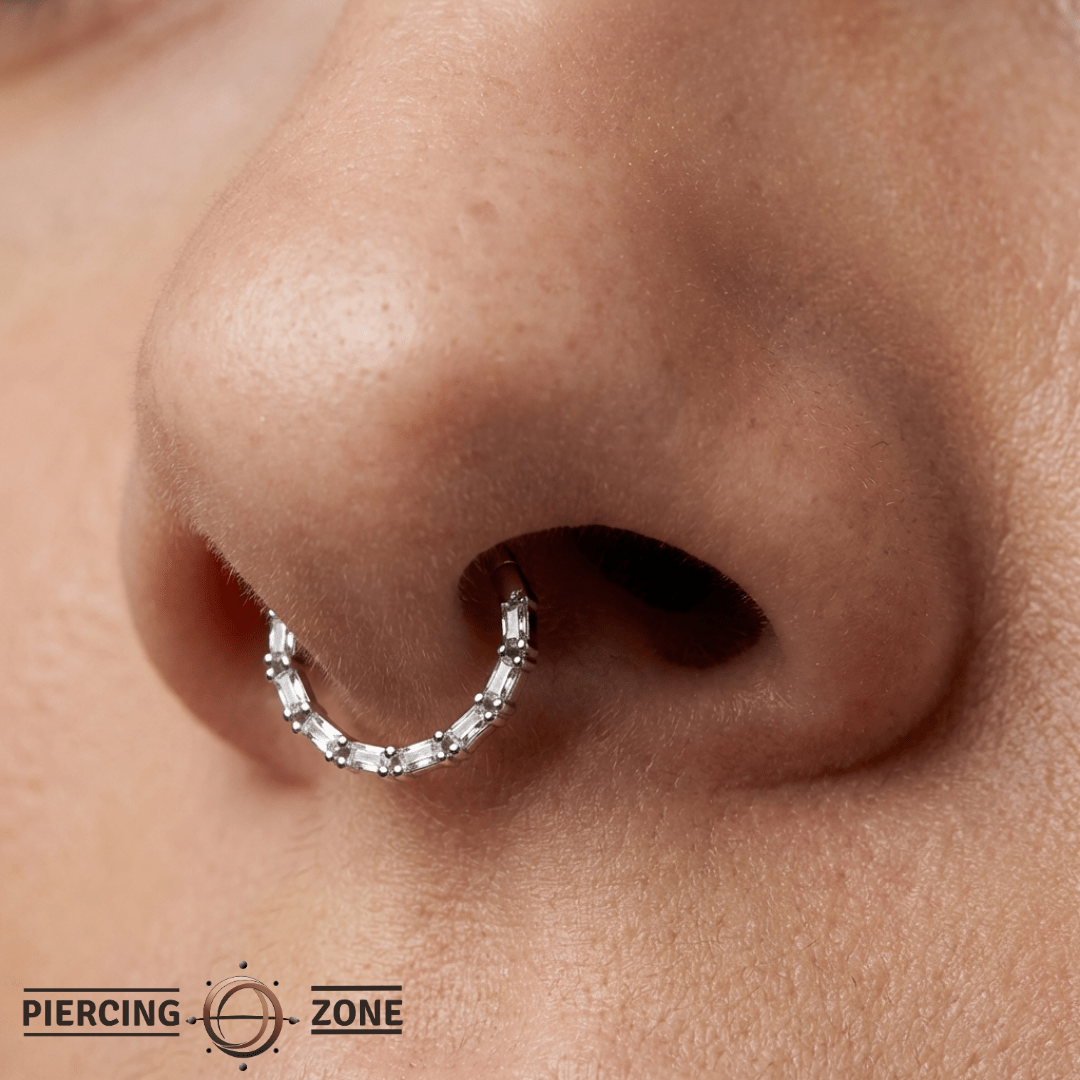 Loved – CZ Pavé – 14K Gold Clicker Ring - piercing - zone.com
