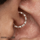 Loved – CZ Pavé – 14K Gold Clicker Ring - piercing - zone.com