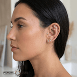 Luca – 14K/18K Gold Baguette Threadless End - piercing - zone.com