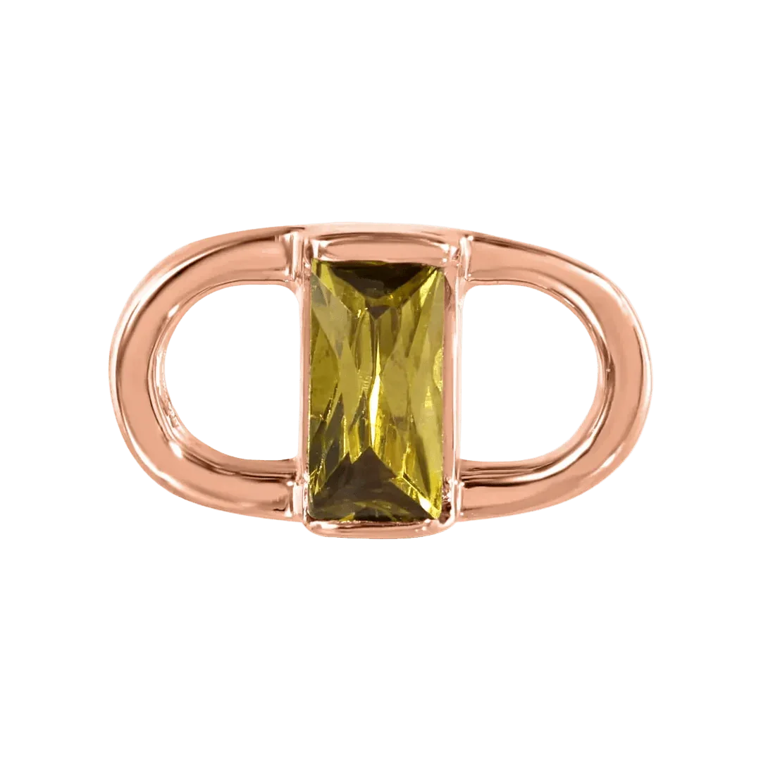 Luca – 14K/18K Gold Baguette Threadless End - piercing - zone.com