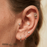 Luca – 14K/18K Gold Baguette Threadless End - piercing - zone.com