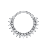 Lucina Clicker with 17 Gems – 14K & 18K Gold - piercing - zone.com