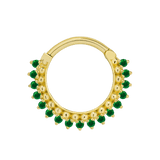 Lucina Clicker with 17 Gems – 14K & 18K Gold - piercing - zone.com