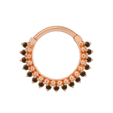 Lucina Clicker with 17 Gems – 14K & 18K Gold - piercing - zone.com