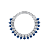 Lucina Clicker with 17 Gems – 14K & 18K Gold - piercing - zone.com