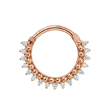 Lucina Clicker with 17 Gems – 14K & 18K Gold