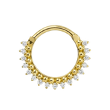 Lucina Clicker with 17 Gems – 14K & 18K Gold