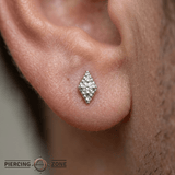 Luck Pin - 14K Gold Gem Threadless End - piercing - zone.com
