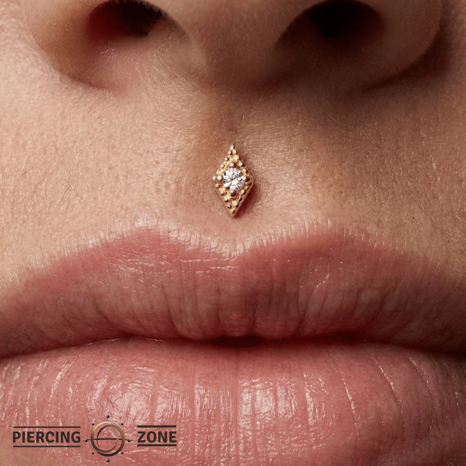 Luck Pin - 14K Gold Gem Threadless End - piercing - zone.com