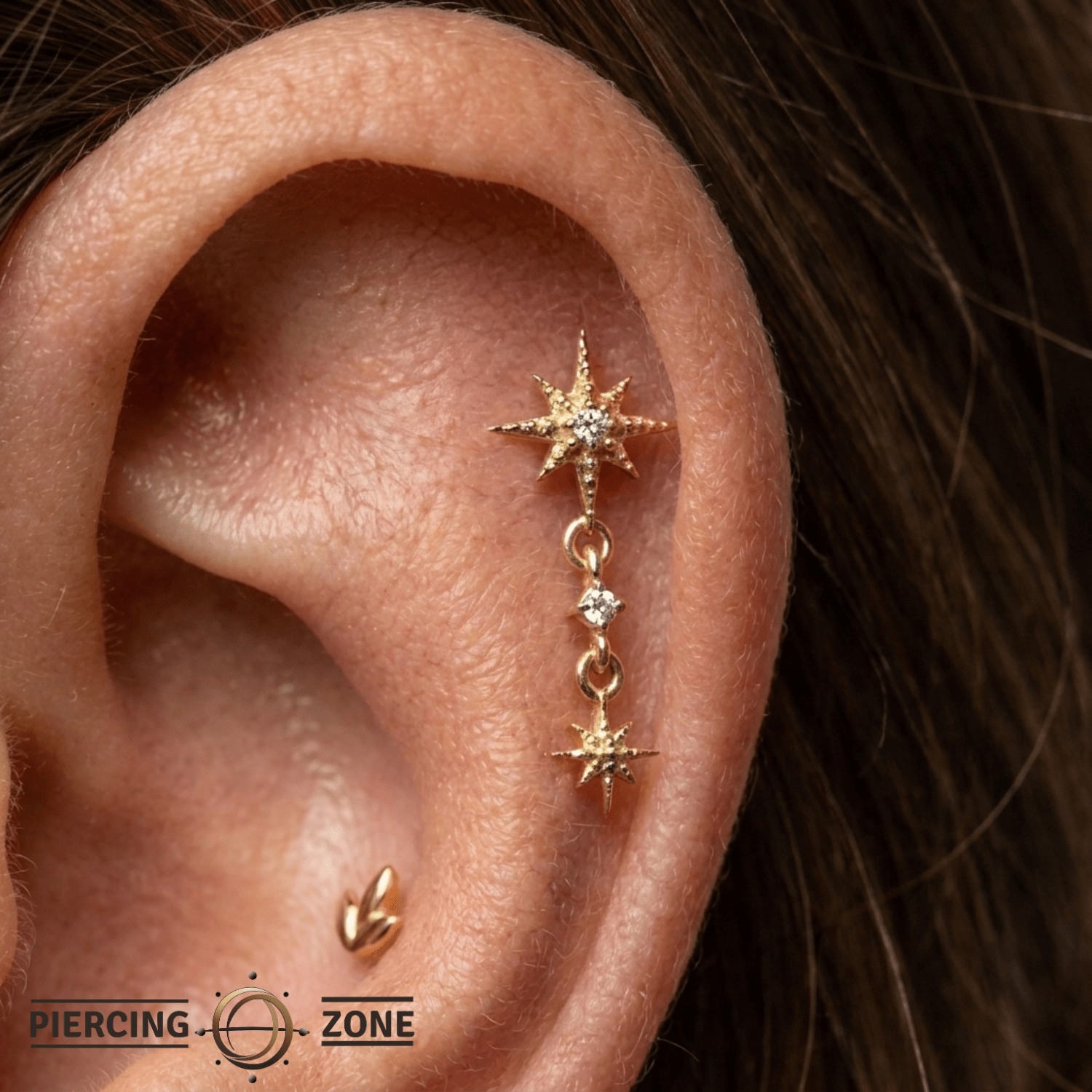 Lumina - 14K Gold Gem Threadless End - piercing - zone.com