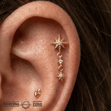 Lumina - 14K Gold Gem Threadless End - piercing - zone.com